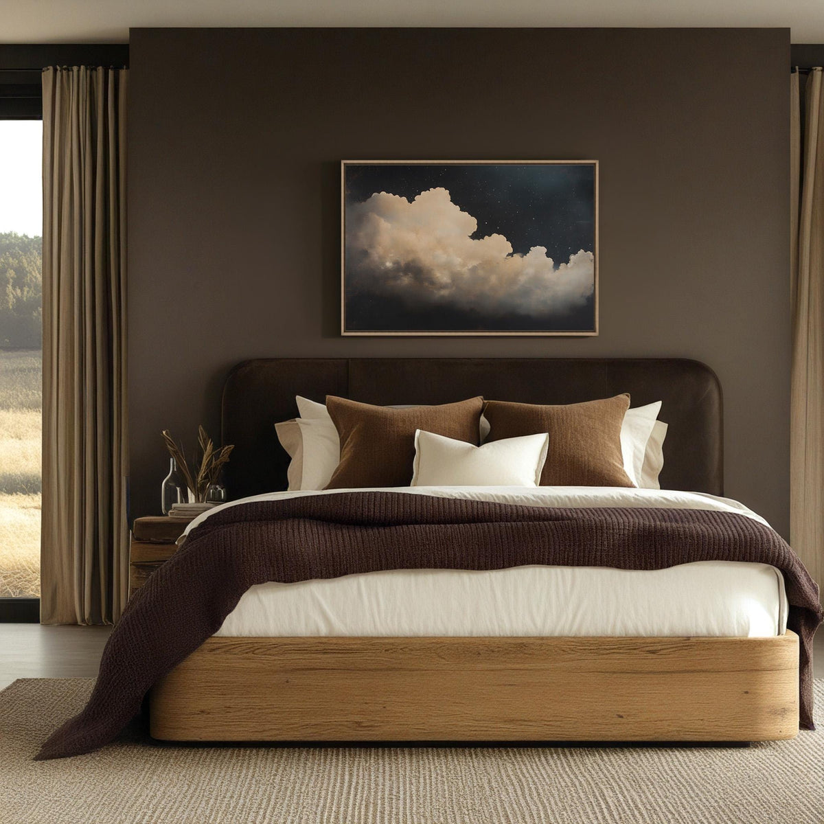 Vintage Starry Cloud Canvas Art Print