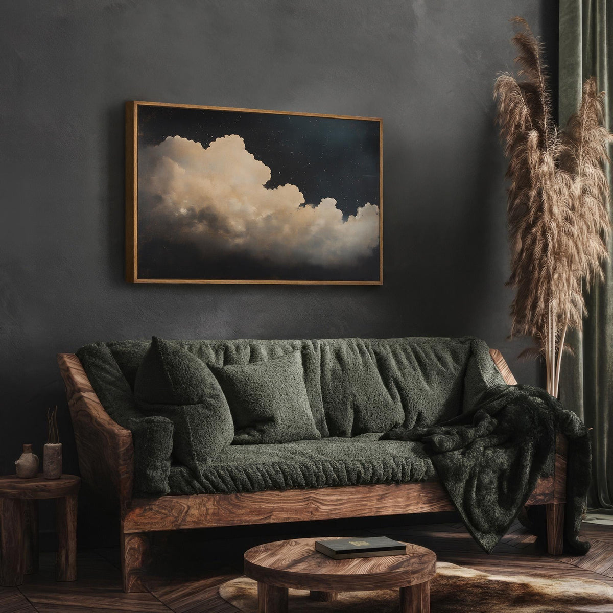 Vintage Starry Cloud Canvas Art Print