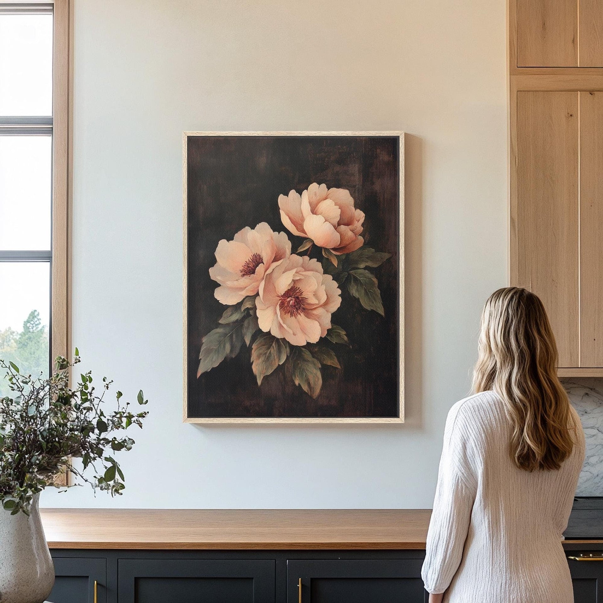 Vintage Peony Moody Art Upliftfineart