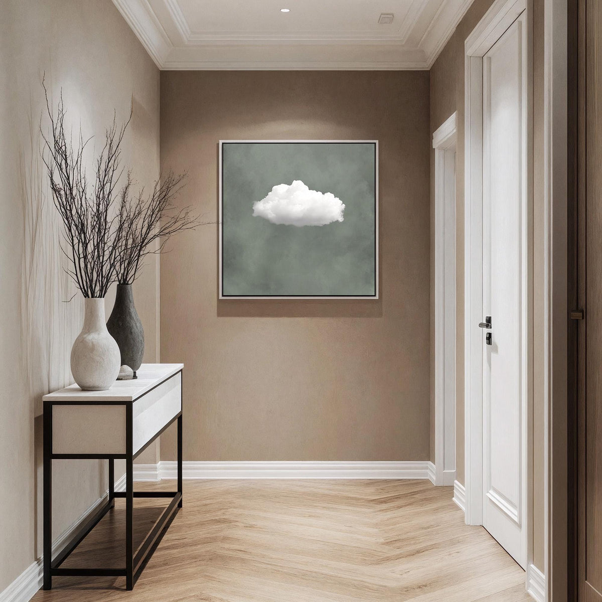 Sage Green Cloud Wall Art