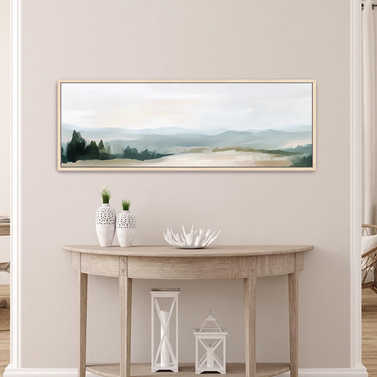 Misty Mountain Landscape Canvas Art