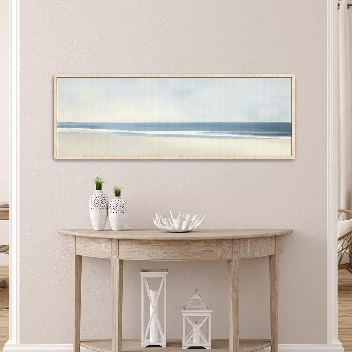 Neutral Ocean Canvas Art Print
