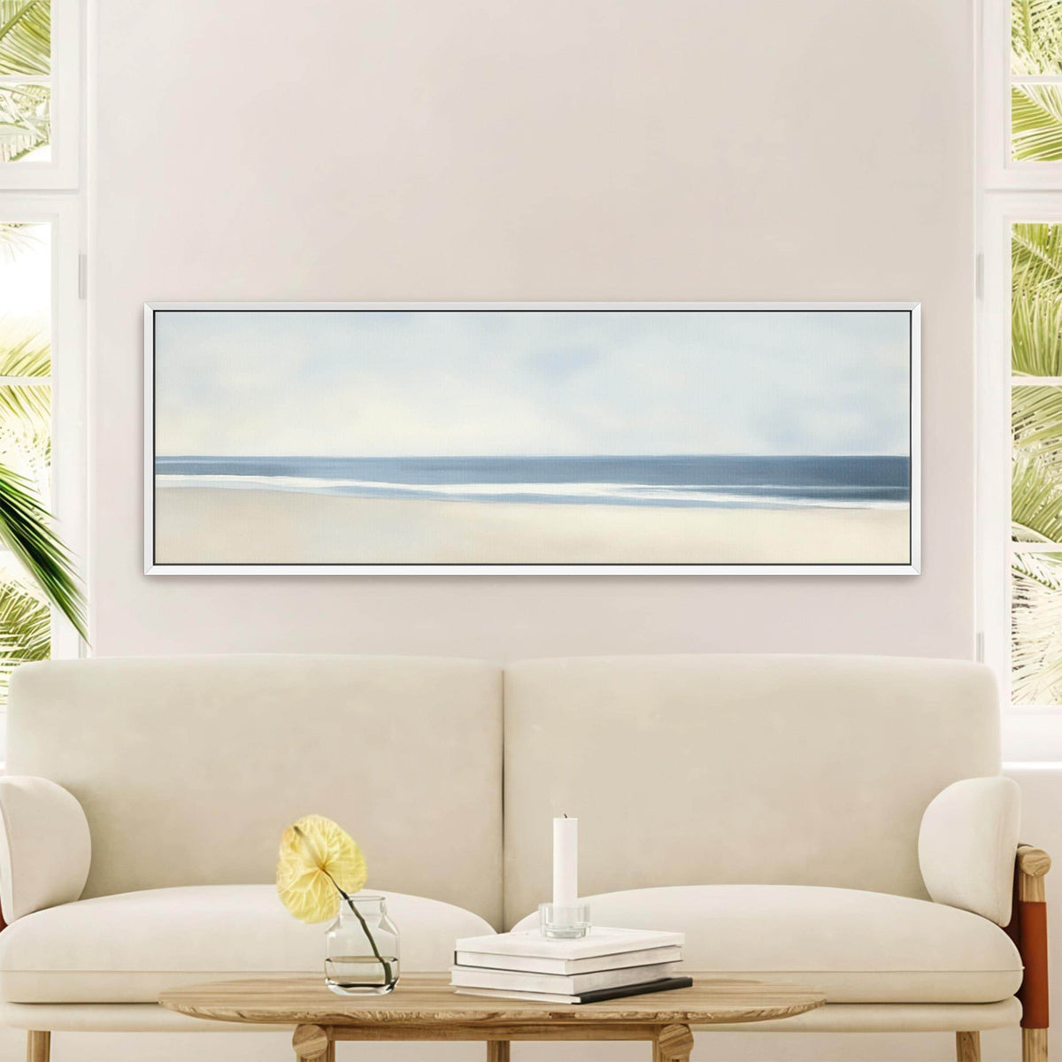 Neutral Ocean Canvas Art Print