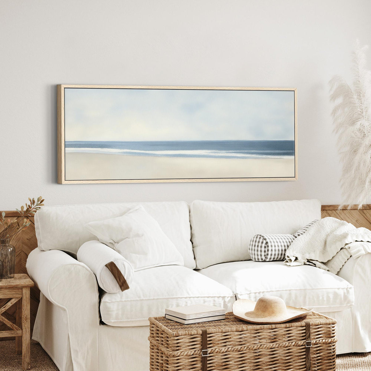 Neutral Ocean Canvas Art Print