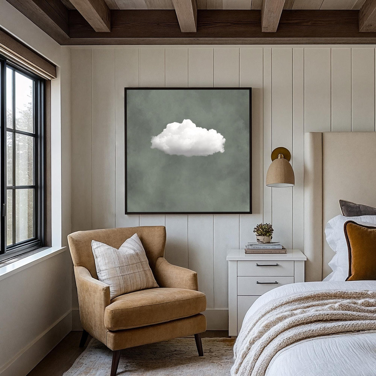 Sage Green Cloud Wall Art
