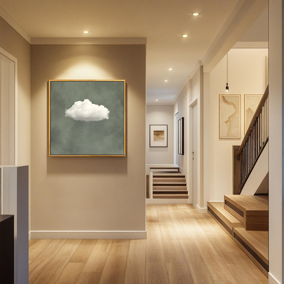 Sage Green Cloud Wall Art