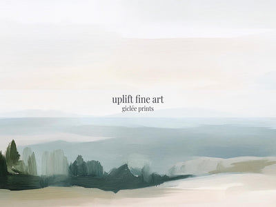 Misty Mountain Landscape Canvas Art