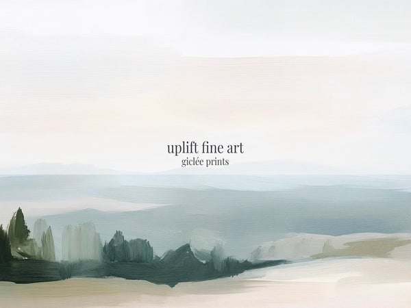 Misty Mountain Landscape Canvas Art