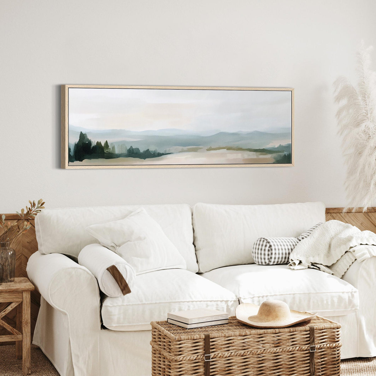 Misty Mountain Landscape Canvas Art