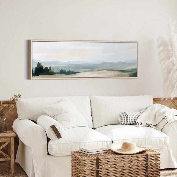 Misty Mountain Landscape Canvas Art