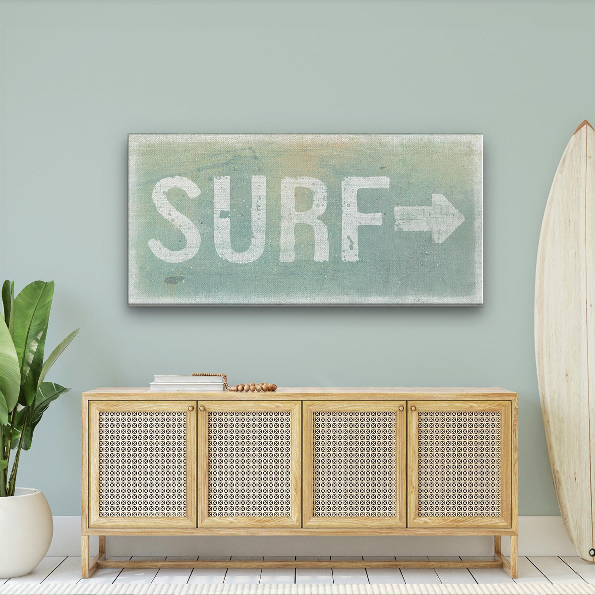 Distressed Surf Sign - Surf Shack Canvas Sign