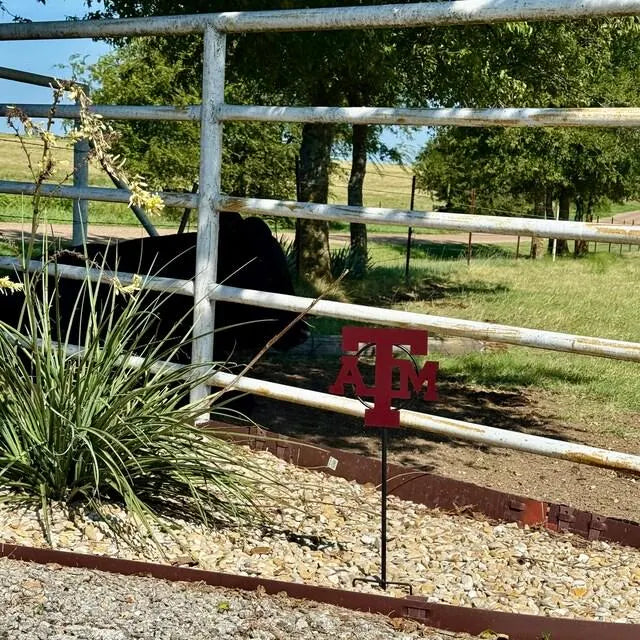 Texas A&M Logo Wrought Iron Yard Decor