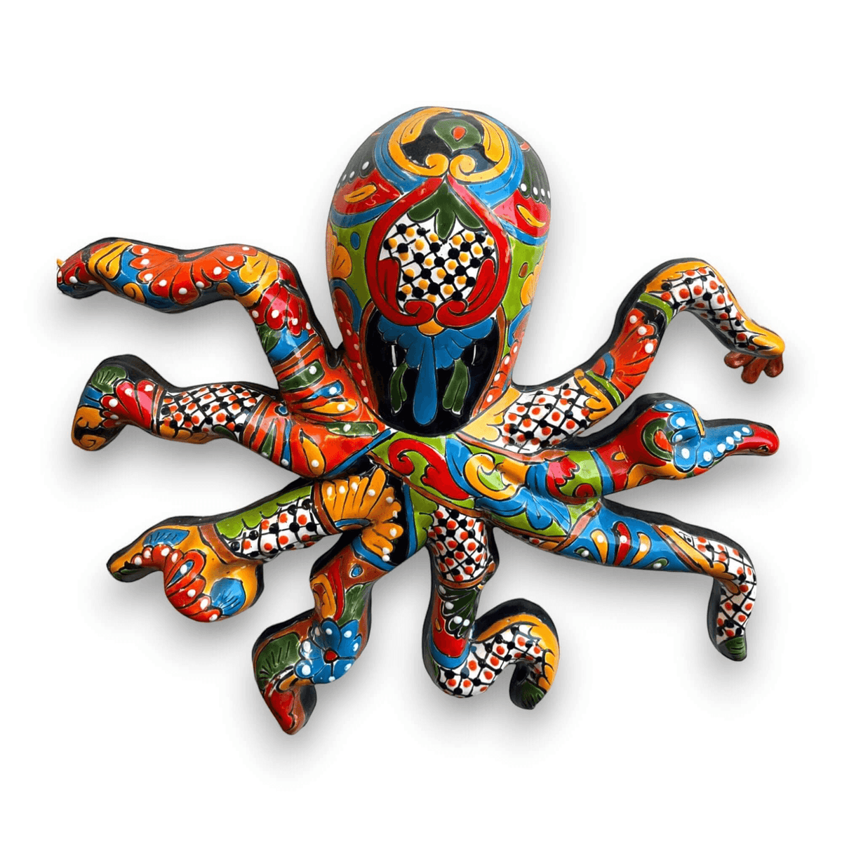 Mexican Handmade Octopus Wall Art | Hand-Painted Talavera