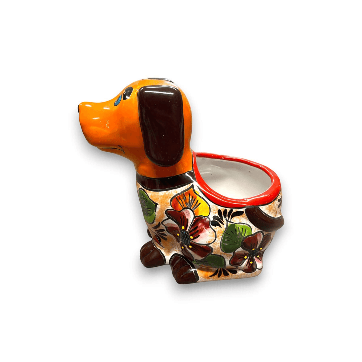 Mexican Handmade Dog Planter | Talavera Dog Planter