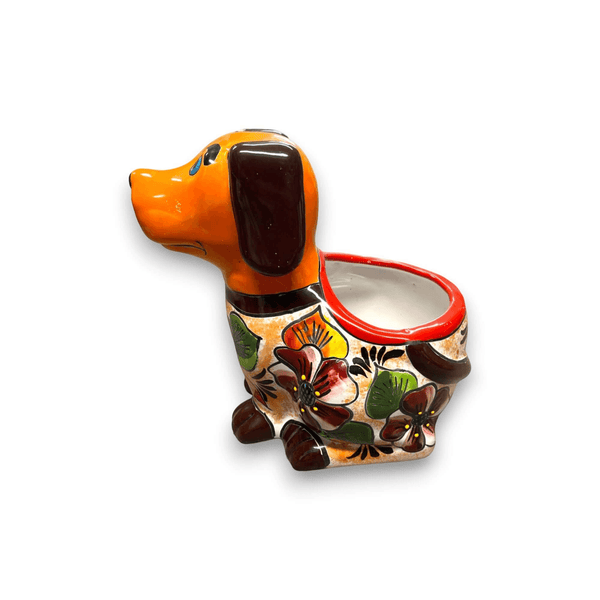 Mexican Handmade Dog Planter | Talavera Dog Planter
