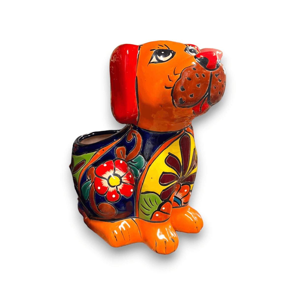 Mexican Handmade Dog Planter | Talavera Dog Planter