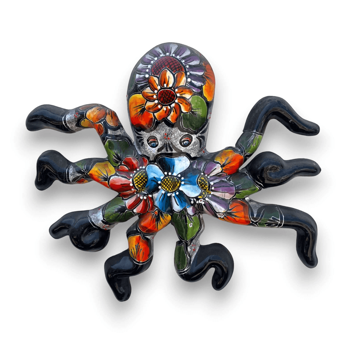 Mexican Handmade Octopus Wall Art | Hand-Painted Talavera