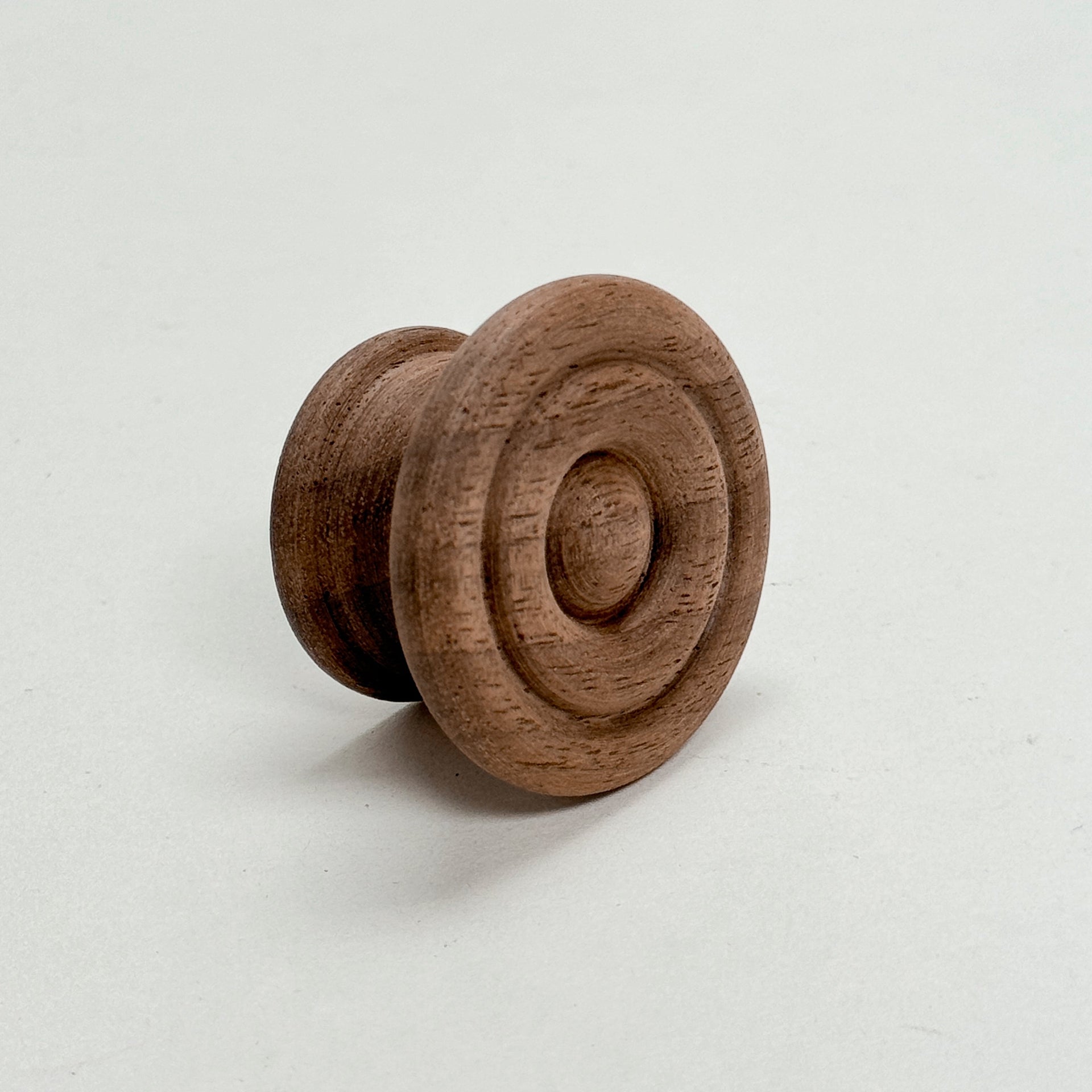 Round Walnut Cabinet Knob 