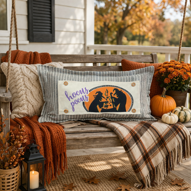 PANEL ONLY: RECTANGLE Halloween October Fall Autumn Hocus Pocus Cauldron Spell Party Cackle; WITCHES BREW