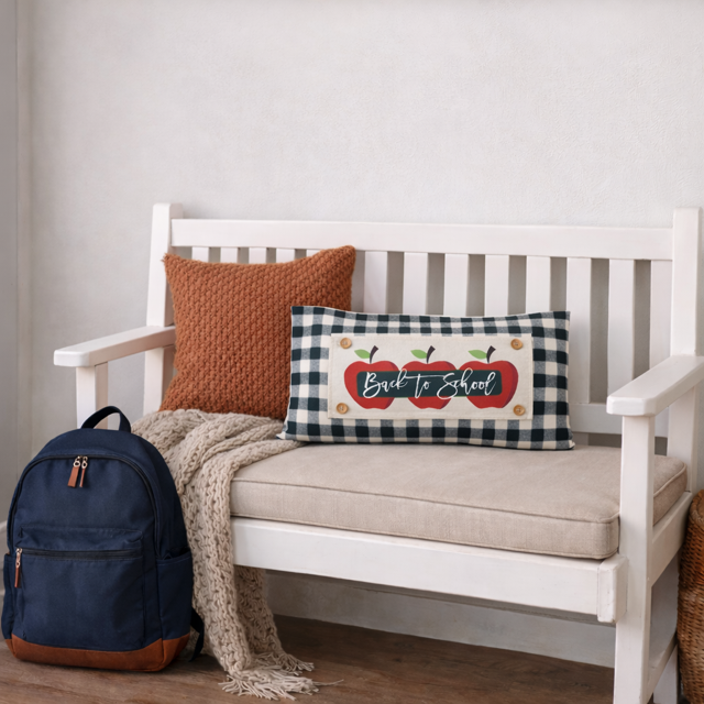 PANEL ONLY: RECTANGLE Fall, Autumn; BACK TO SCHOOL
