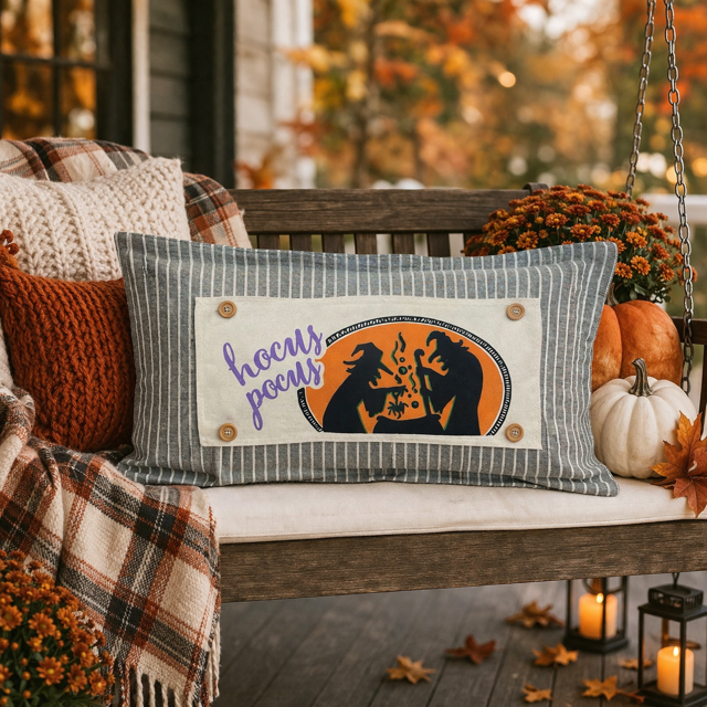 PANEL ONLY: RECTANGLE Halloween October Fall Autumn Hocus Pocus Cauldron Spell Party Cackle; WITCHES BREW