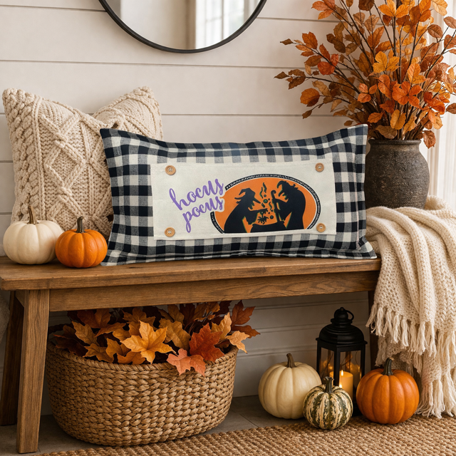 PANEL ONLY: RECTANGLE Halloween October Fall Autumn Hocus Pocus Cauldron Spell Party Cackle; WITCHES BREW