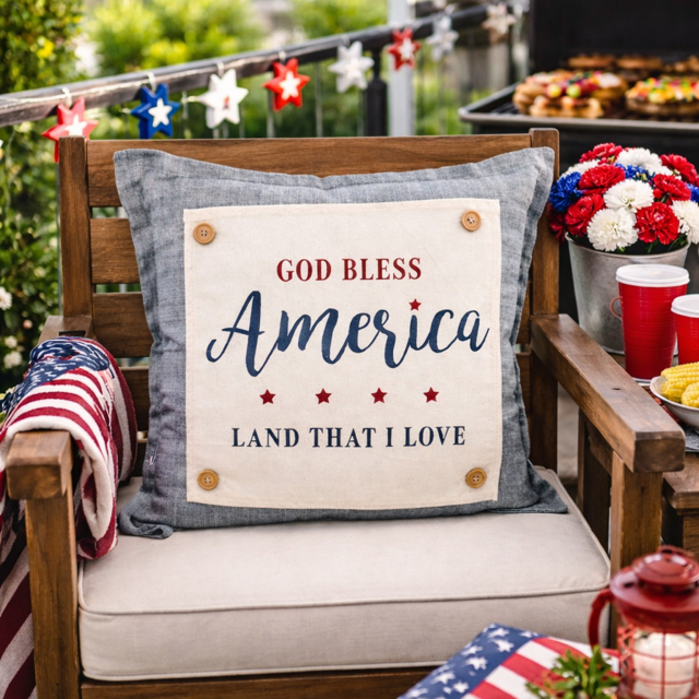 NEW! SPRING/SUMMER/FALL BUNDLE:  3 seasons +Square Gray pillow: JESUS TOMB, AMERICA 1776, MEET IN PUMPKIN PATCH