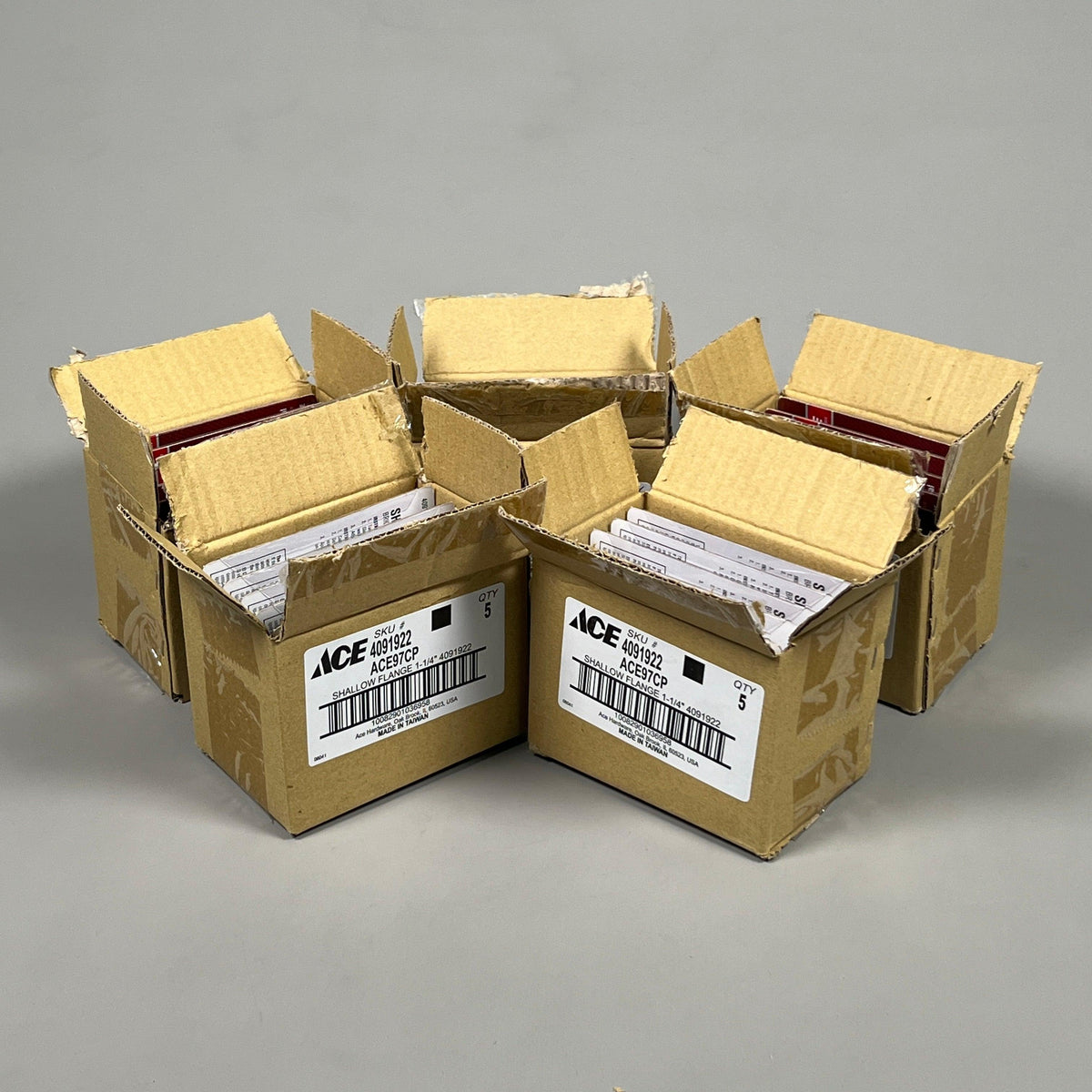 ACE 25-PACK of 1-1/4 in. Metal Shallow Flange Metal Chrome (New)