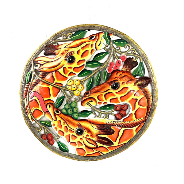 Giraffes Eating Leaves