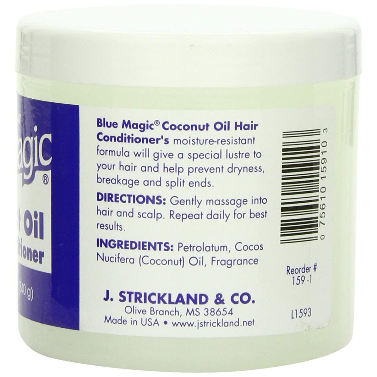 Blue Magic Coconut Oil Hair Conditioner, 12 Ounces