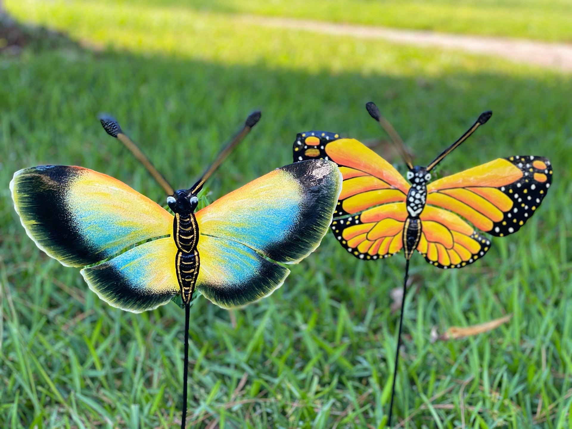 Realistic Butterfly Garden Stake