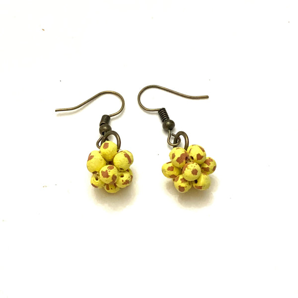 Micro-bead Ceramic Popcorn Earrings