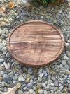 Hardwood Circle Cutting Board with lip