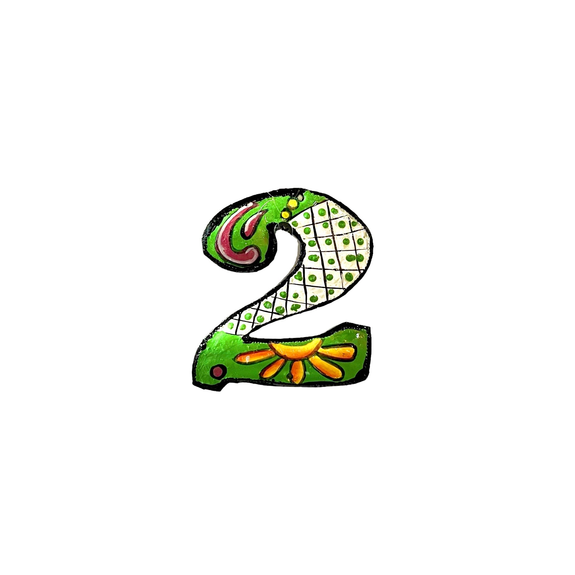 Painted Numbers - Green