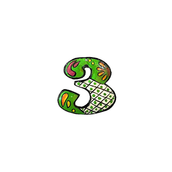 Painted Numbers - Green