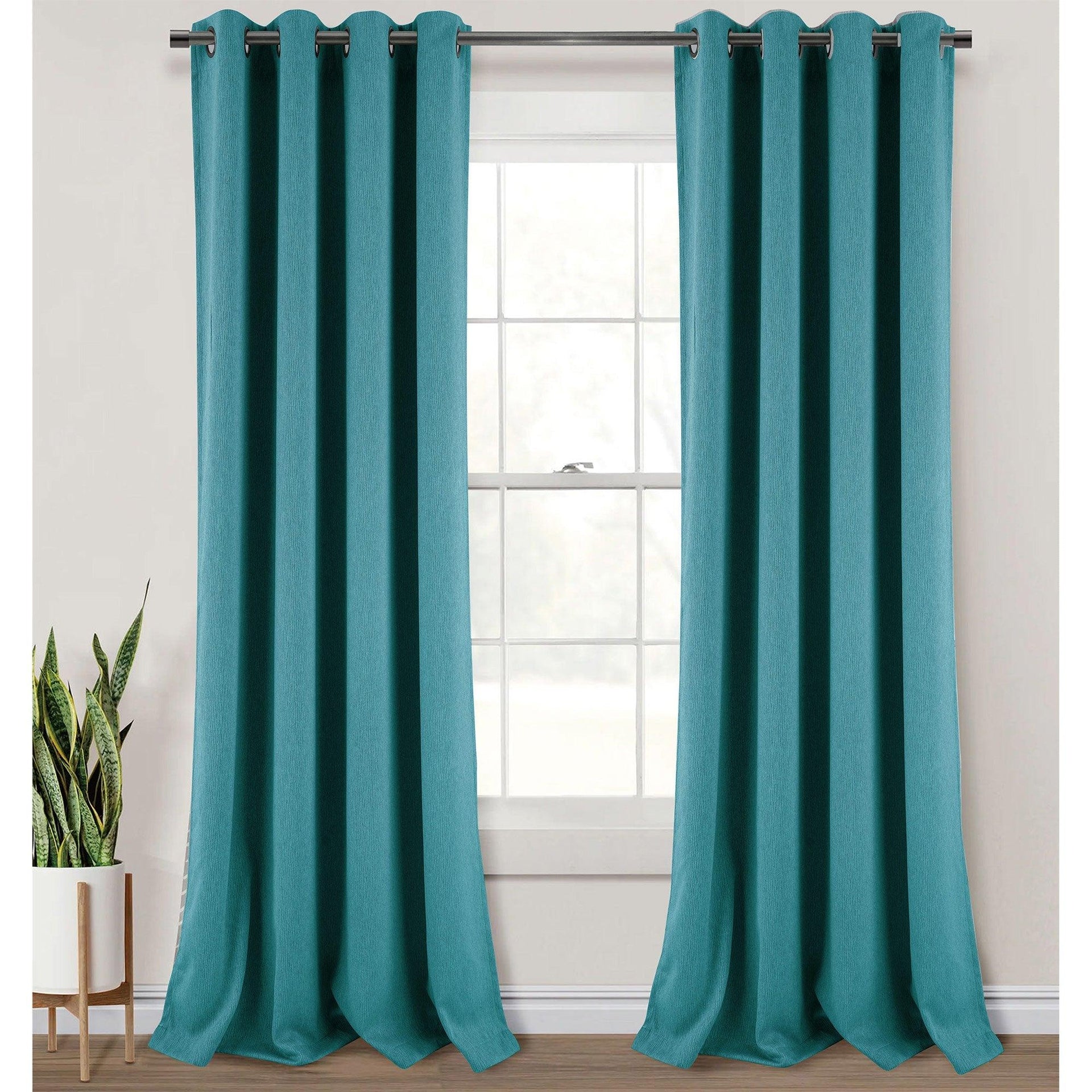 Salem Faux Linen Room Darkening Grommet Window Panel, 54x84 Inches