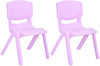 JOON Stackable Plastic Kids Learning Chairs, Lilac, 20.5x12.75X11 Inches, 2-Pack (Pack of 2)