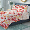 Antonia Oversized 5-Piece Floral Reversible Quilt Set, Orange