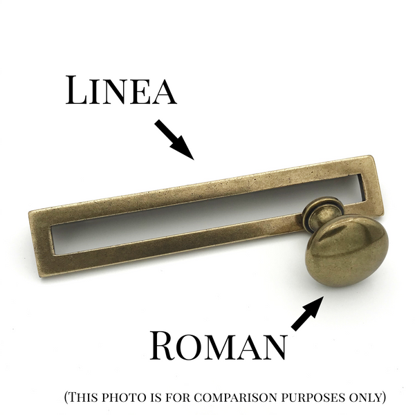 Linea Aged Brass Drawer Pulls