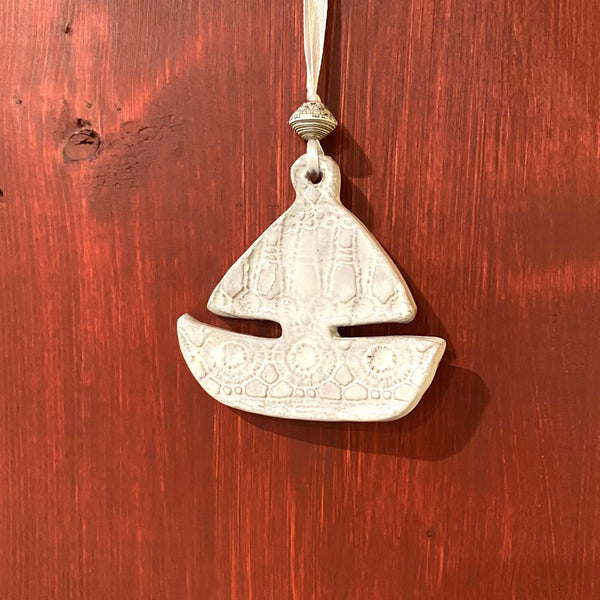 Sailboat Ceramic Ornament