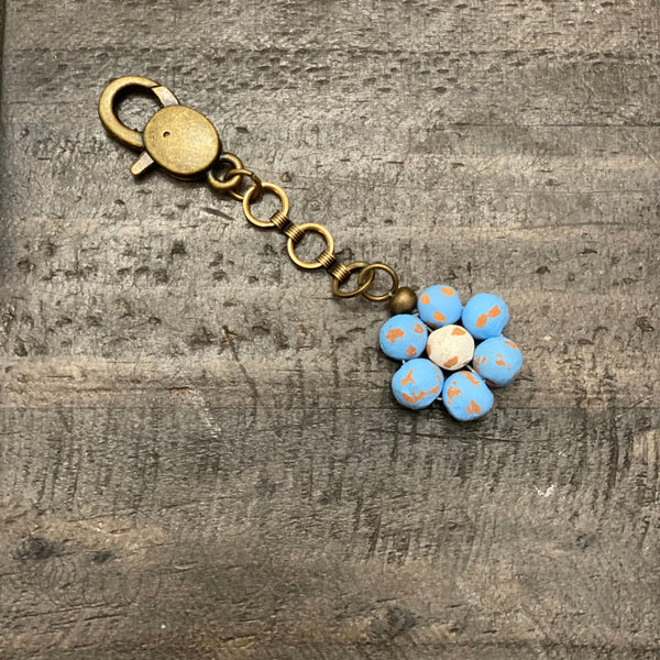 Ceramic Daisy Keychain