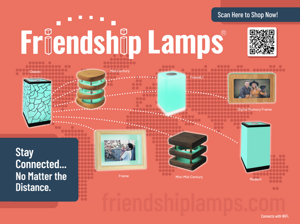 FriendLi Subscription Friendship Lamp – Wi-Fi Touch Lamp with Remote Touch Subscription