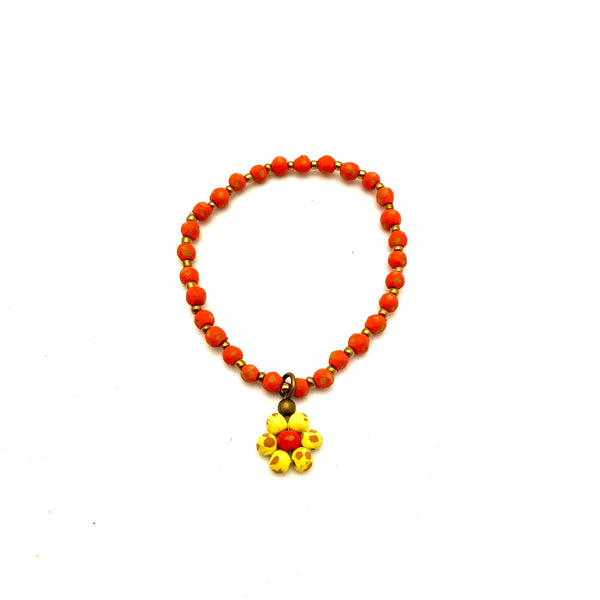 Ceramic Daisy Bracelet