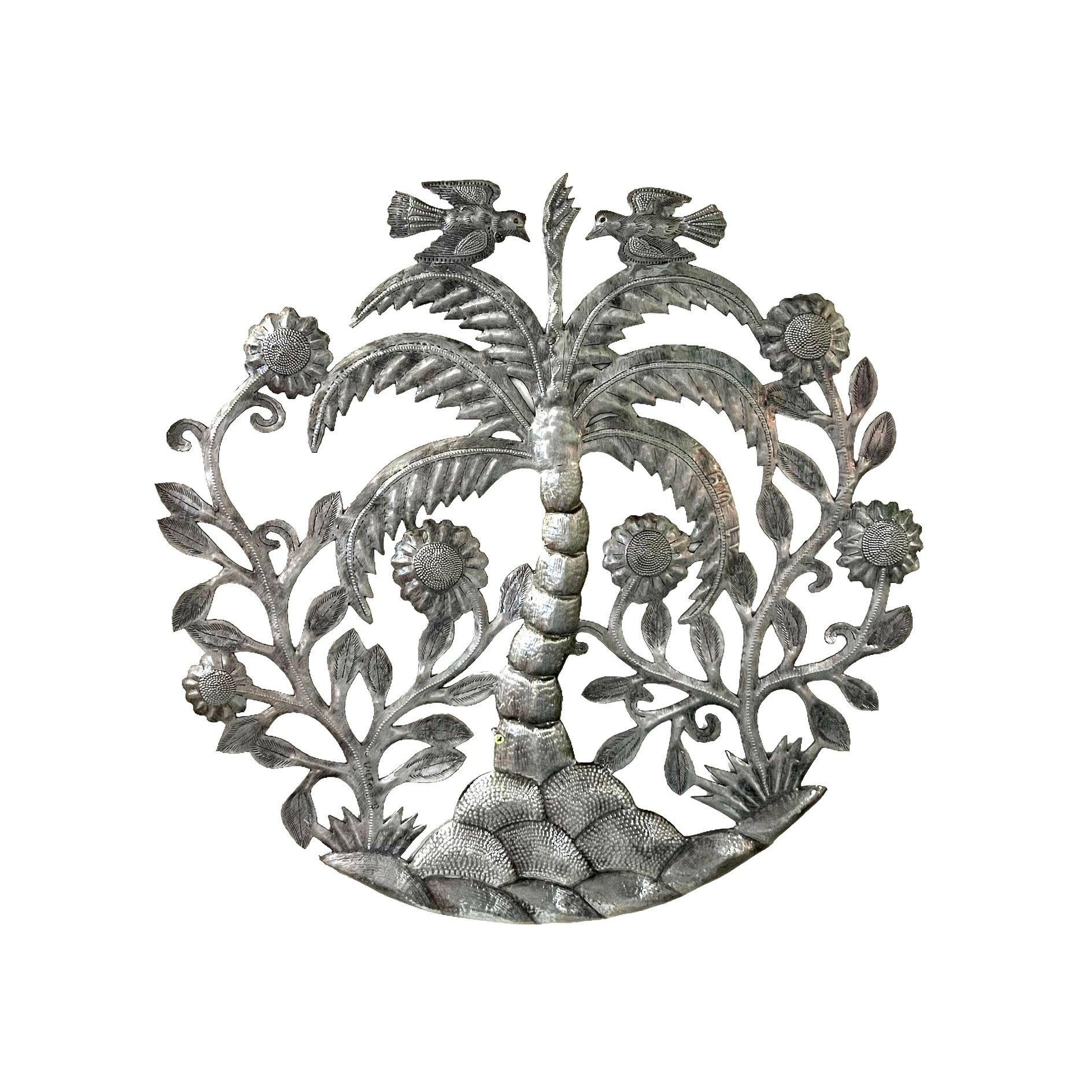 Large Steel Sunflower Palm