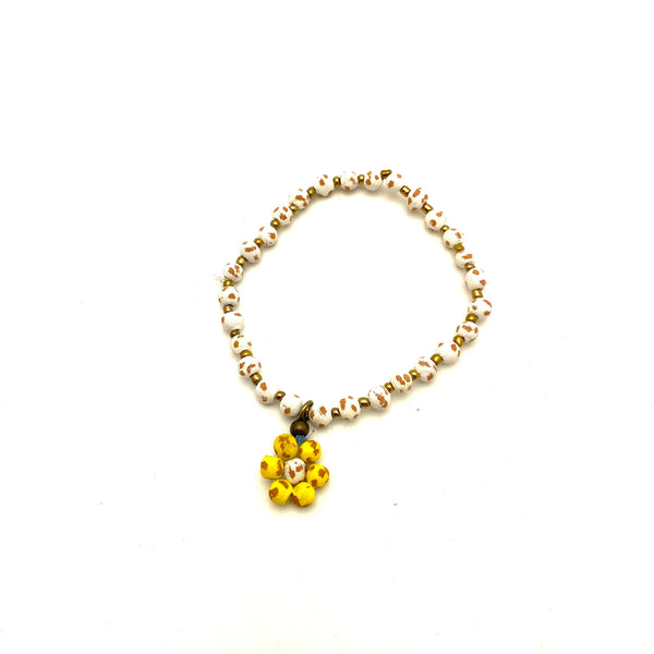 Ceramic Daisy Bracelet