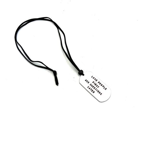 Recycled Aluminum Tag Necklace