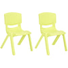 JOON Stackable Plastic Kids Learning Chairs, Lime, 20.5x12.75X11 Inches, 2-Pack (Pack of 2)