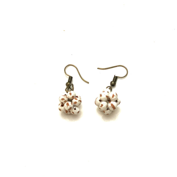 Micro-bead Ceramic Popcorn Earrings