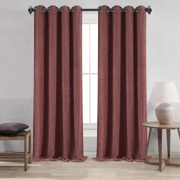 Boucle Textured Grommet Window Curtain Panel, 54x84 Inches