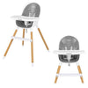 4-in-1 Convertible Baby High Chair Infant Feeding Chair with Adjustable Tray-Gray - Gray